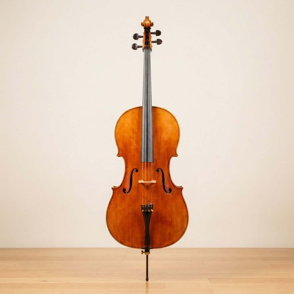 Front view of the Jurgen Klier cello