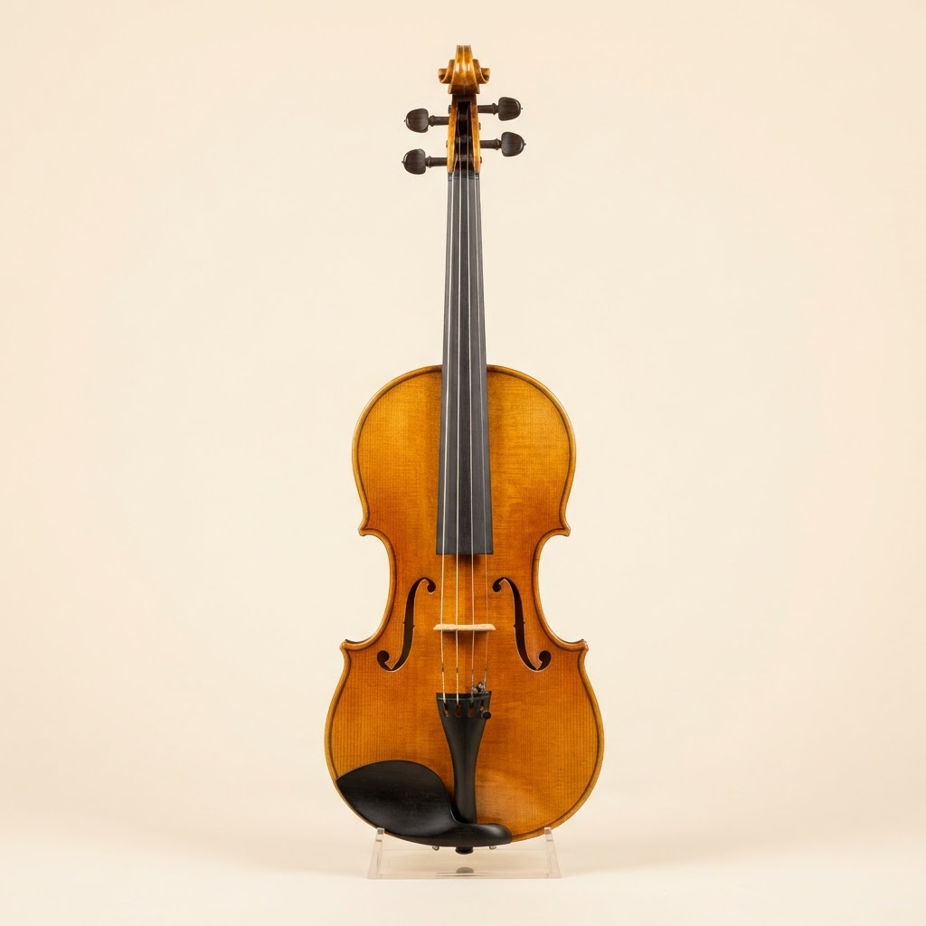Front view of the Hiroshi Kono violin